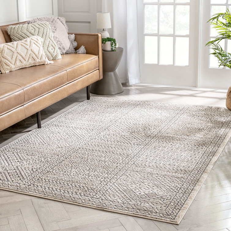Well Woven Malaga Power Loom Performance Beige/Grey Rug & Reviews